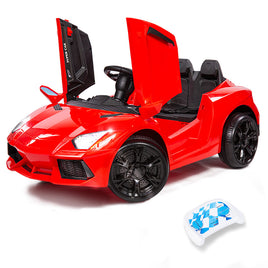 ROVO KIDS Lamborghini Inspired Ride-On Car, Remote Control, Battery Charger, Red - ElectronX Plus