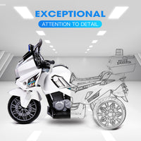 ROVO KIDS Electric Ride-On Motorcycle Children Police Patrol Bike Toy Trike - ElectronX Plus