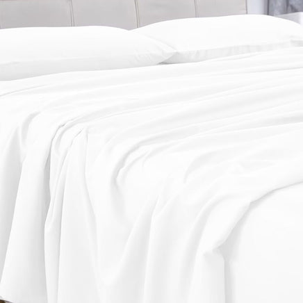 GOMINIMO 4 Pcs Bed Sheet Set 2000 Thread Count Ultra Soft Microfiber - King (White) GO-BS-107-XS - ElectronX Plus