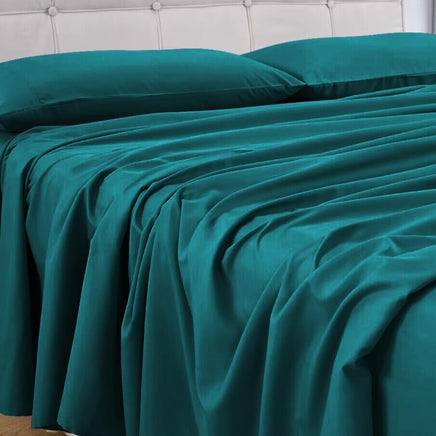 GOMINIMO 4 Pcs Bed Sheet Set 1000 Thread Count Ultra Soft Microfiber - Single (Teal) GO-BS-111-XS - ElectronX Plus