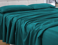 GOMINIMO 4 Pcs Bed Sheet Set 1000 Thread Count Ultra Soft Microfiber - King (Teal) GO-BS-120-XS - ElectronX Plus