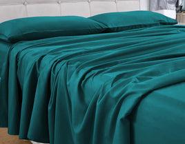 GOMINIMO 4 Pcs Bed Sheet Set 1000 Thread Count Ultra Soft Microfiber - King (Teal) GO-BS-120-XS - ElectronX Plus