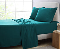 GOMINIMO 4 Pcs Bed Sheet Set 1000 Thread Count Ultra Soft Microfiber - King (Teal) GO-BS-120-XS - ElectronX Plus