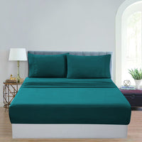 GOMINIMO 4 Pcs Bed Sheet Set 1000 Thread Count Ultra Soft Microfiber - King (Teal) GO-BS-120-XS - ElectronX Plus