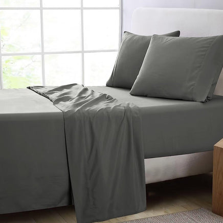 GOMINIMO 4 Pcs Bed Sheet Set 2000 Thread Count Ultra Soft Microfiber - Single (Grey) GO-BS-100-XS - ElectronX Plus