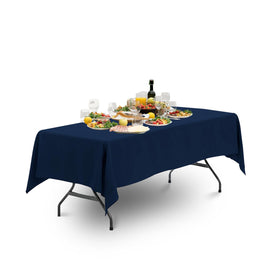 Gominimo Rectangle Tablecloth Polyester Dining Table Cloth Cover 230cm Navy Blue - ElectronX Plus