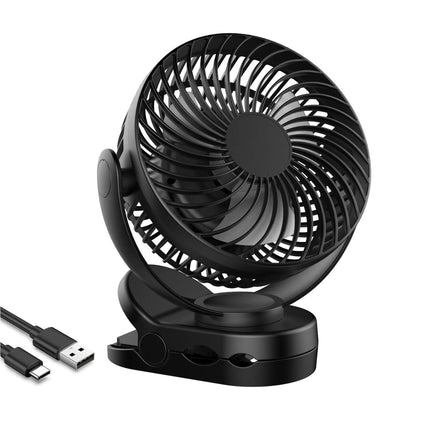 GOMINIMO 10000mAh Rechargeable Clip on Fan with Hook and LED Light GO-CF-100-YJE - ElectronX Plus