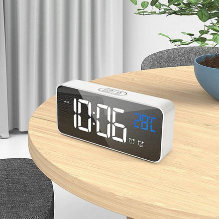 GOMINIMO Digital Clock Mirrored White GO-CK-101-FKT - ElectronX Plus