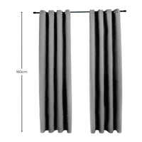 GOMINIMO Blackout Window Curtains for Thermal Insulated Room (Set of 2, W132cm x D160cm, Light Grey) - ElectronX Plus