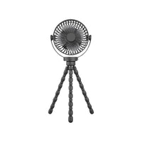 GOMINIMO 5000mAh Rechargeable Clip Fan with Flexible Tripod (Black) GO-CF-101-QF - ElectronX Plus