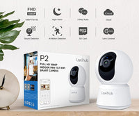 Laxihub Indoor Wi-Fi 1080P FHD Pan Tilt Zoom Home Security Camera P2 - ElectronX Plus