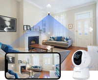 Laxihub Indoor Wi-Fi 1080P FHD Pan Tilt Zoom Home Security Camera P2 - ElectronX Plus