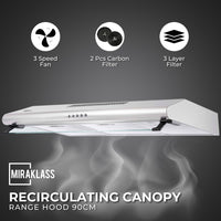 MIRAKLASS Slim Rangehood 90cm MK-RH-2590A-TF - ElectronX Plus