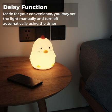 Muid Wake Up Chicken Night Lamp Alarm Clock White HM--104-MUID - ElectronX Plus