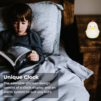 Muid Wake Up Chicken Night Lamp Alarm Clock White HM--104-MUID - ElectronX Plus