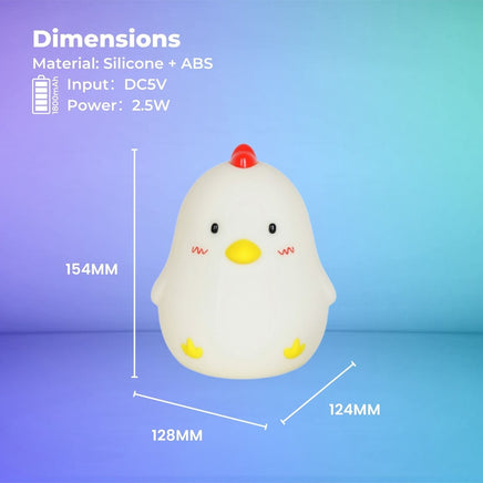 Muid Wake Up Chicken Night Lamp Alarm Clock White HM--104-MUID - ElectronX Plus