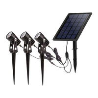 NOVEDEN Solar Garden Lights with 3 Set LED Spotlights (Warm White) - ElectronX Plus