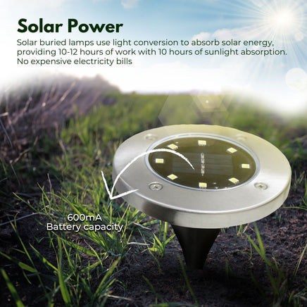 NOVEDEN 12 Pack Waterproof Solar LED Light (Warm) - ElectronX Plus