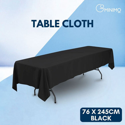 GOMINIMO Polyester Table Cloth 300cm (Black) - ElectronX Plus