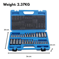 RYNOMATE Hex Bit Socket Set with 1/4" 3/8" 1/2" Allen Key Adapter 34pc - ElectronX Plus