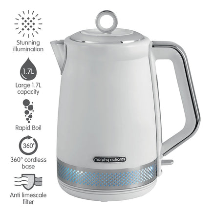 Morphy Richards Illumination Jug Kettle 1.7l - White - ElectronX Plus