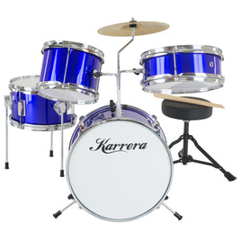 Karrera Children's 4pc Drum Kit - Blue - ElectronX Plus