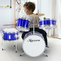 Karrera Children's 4pc Drum Kit - Blue - ElectronX Plus