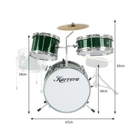 Karrera Children's 4pc Drumkit - Green - ElectronX Plus