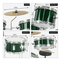 Karrera Children's 4pc Drumkit - Green - ElectronX Plus