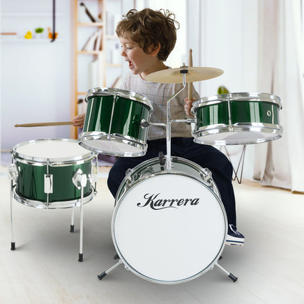 Karrera Children's 4pc Drumkit - Green - ElectronX Plus