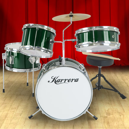 Karrera Children's 4pc Drumkit - Green - ElectronX Plus