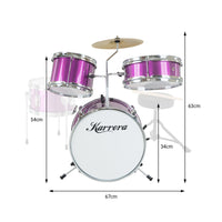 Karrera Childrens 4pc Drum Kit - Purple - ElectronX Plus