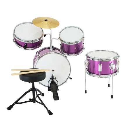 Karrera Childrens 4pc Drum Kit - Purple - ElectronX Plus