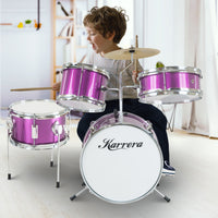 Karrera Childrens 4pc Drum Kit - Purple - ElectronX Plus