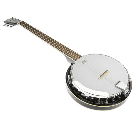 Karrera 6 String Resonator Banjo -  Black - ElectronX Plus