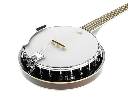 Karrera 6 String Resonator Banjo -  Brown - ElectronX Plus