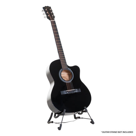 Karrera Acoustic Cutaway 40in Guitar - Black - ElectronX Plus