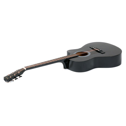 Karrera Acoustic Cutaway 40in Guitar - Black - ElectronX Plus