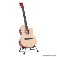 Karrera Acoustic Cutaway 40in Guitar - Natural - ElectronX Plus