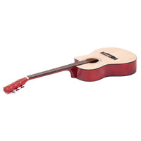 Karrera Acoustic Cutaway 40in Guitar - Natural - ElectronX Plus