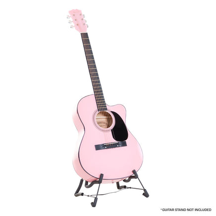 Karrera Acoustic Cutaway 40in Guitar - Pink - ElectronX Plus