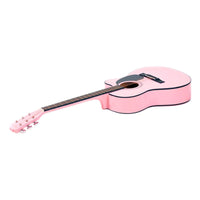 Karrera Acoustic Cutaway 40in Guitar - Pink - ElectronX Plus