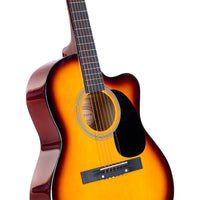 Karrera Acoustic Cutaway 40in Guitar - Sunburst - ElectronX Plus