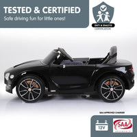 Kahuna Bentley Exp 12 Licensed Speed 6E Electric Kids Ride On Car Black - ElectronX Plus