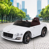 Kahuna Bentley Exp 12 Speed 6E Licensed Kids Ride On Electric Car Remote Control - White - ElectronX Plus