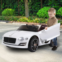 Kahuna Bentley Exp 12 Speed 6E Licensed Kids Ride On Electric Car Remote Control - White - ElectronX Plus