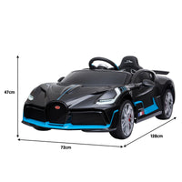 Kahuna Licensed Bugatti Divo Kids Electric Ride On Car - Black - ElectronX Plus