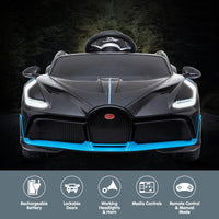 Kahuna Licensed Bugatti Divo Kids Electric Ride On Car - Black - ElectronX Plus