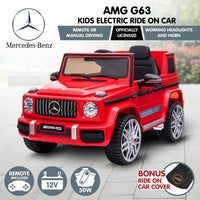 Kahuna Mercedes Benz AMG G63 Licensed Kids Ride On Electric Car Remote Control - Red - ElectronX Plus