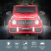 Kahuna Mercedes Benz AMG G63 Licensed Kids Ride On Electric Car Remote Control - Red - ElectronX Plus